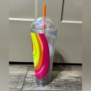 Starbucks 2025 Summer Collection 24oz Cold Cup iridescent vibrant multi-color